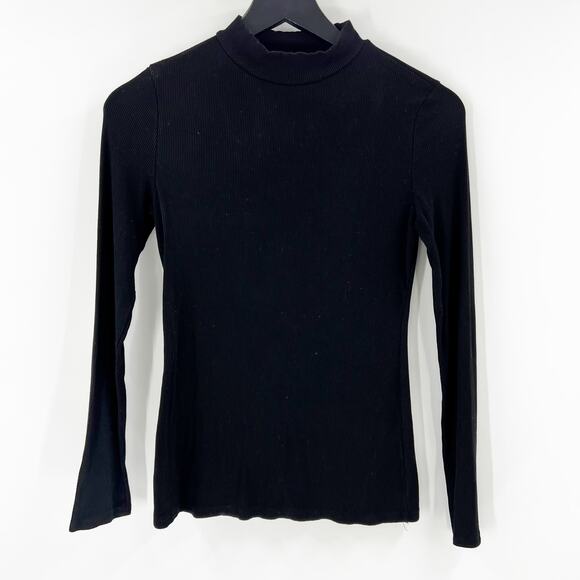 Urban Outfitters Black Turtleneck Ribbed Long Sleeve M - Picture 2 of 5